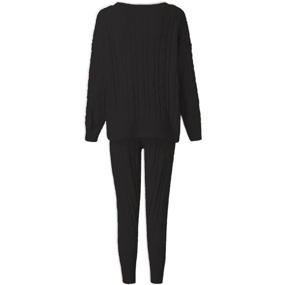 Chic Women's Fall Knit 2-Piece Sweater and Bodycon Pants - Plus Size Available - Picture 5 of 6